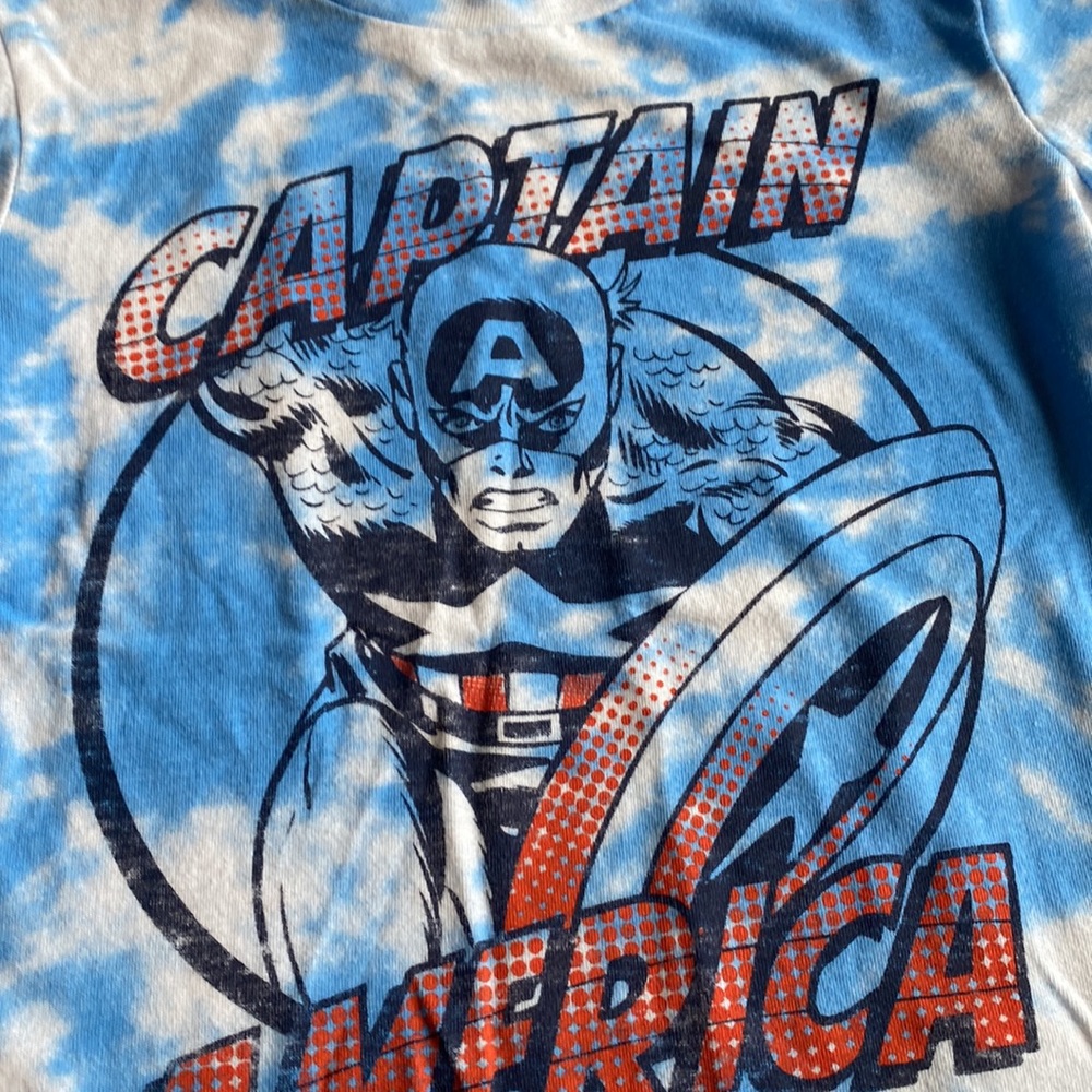 Captain America boys short sleeve T-shirt size 4 - Picture 2 of 4